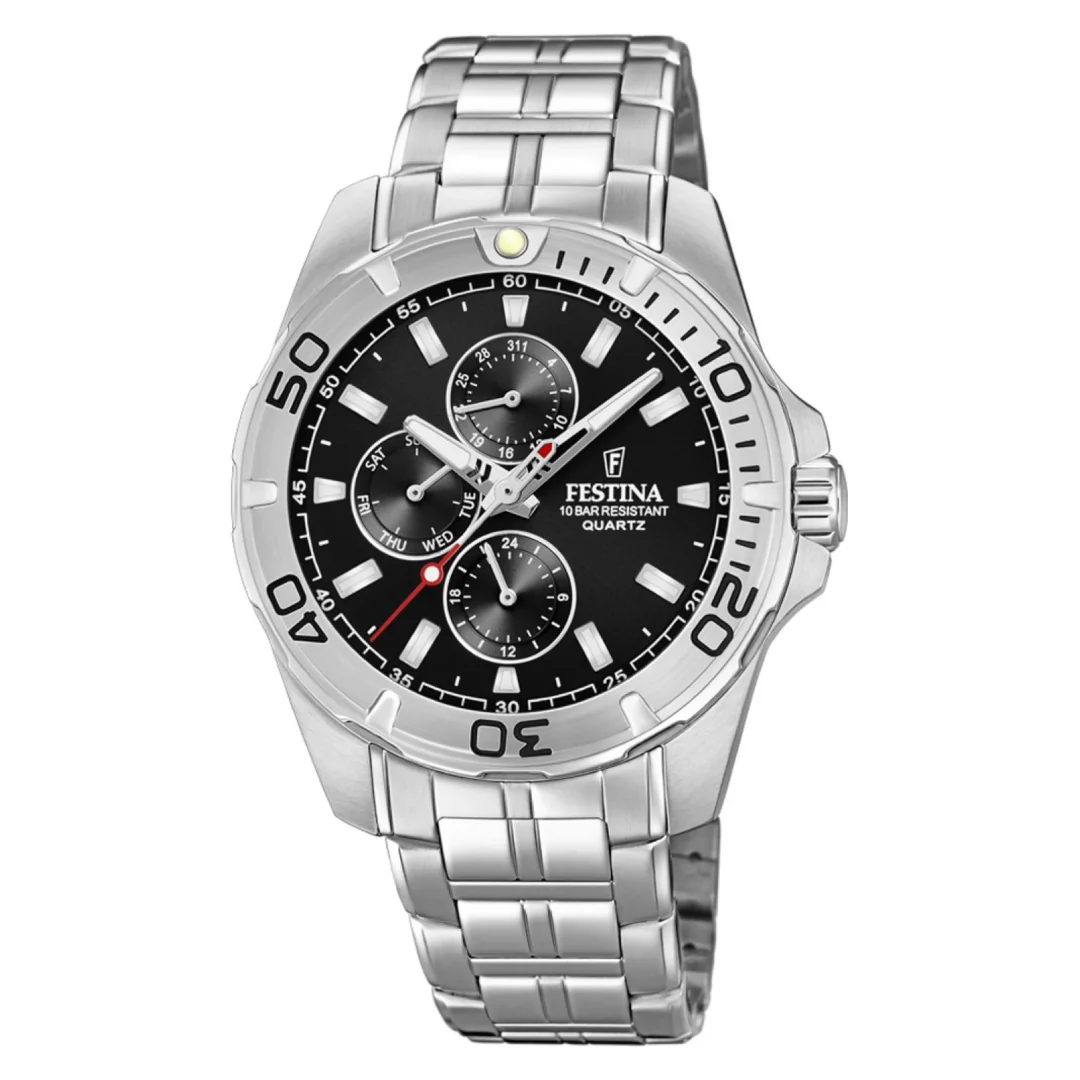 RELOJ CRONOGRAFO PARA HOMBRE FESTINA MULTIFUNCTION F20445/3 - PLATEADO